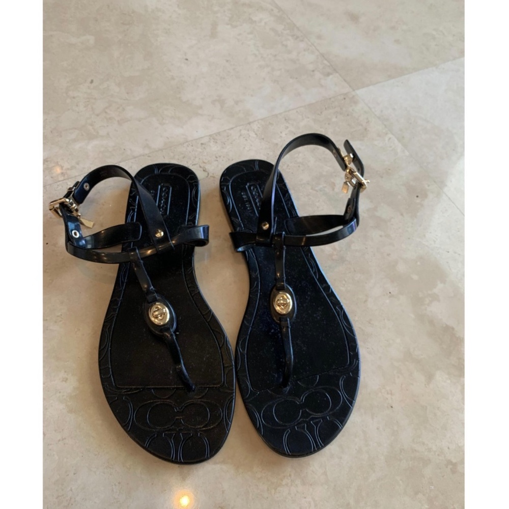 Coach Black Sandals Size 7